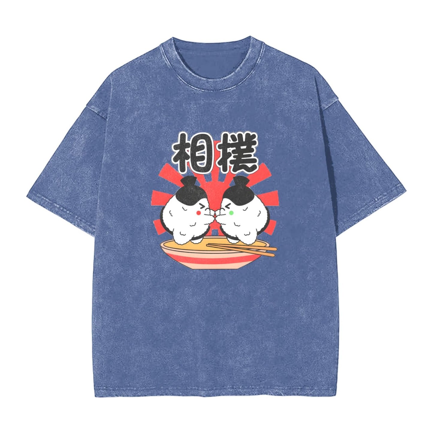 Osaka Lion Sumo Rice Balls Washed T-Shirt