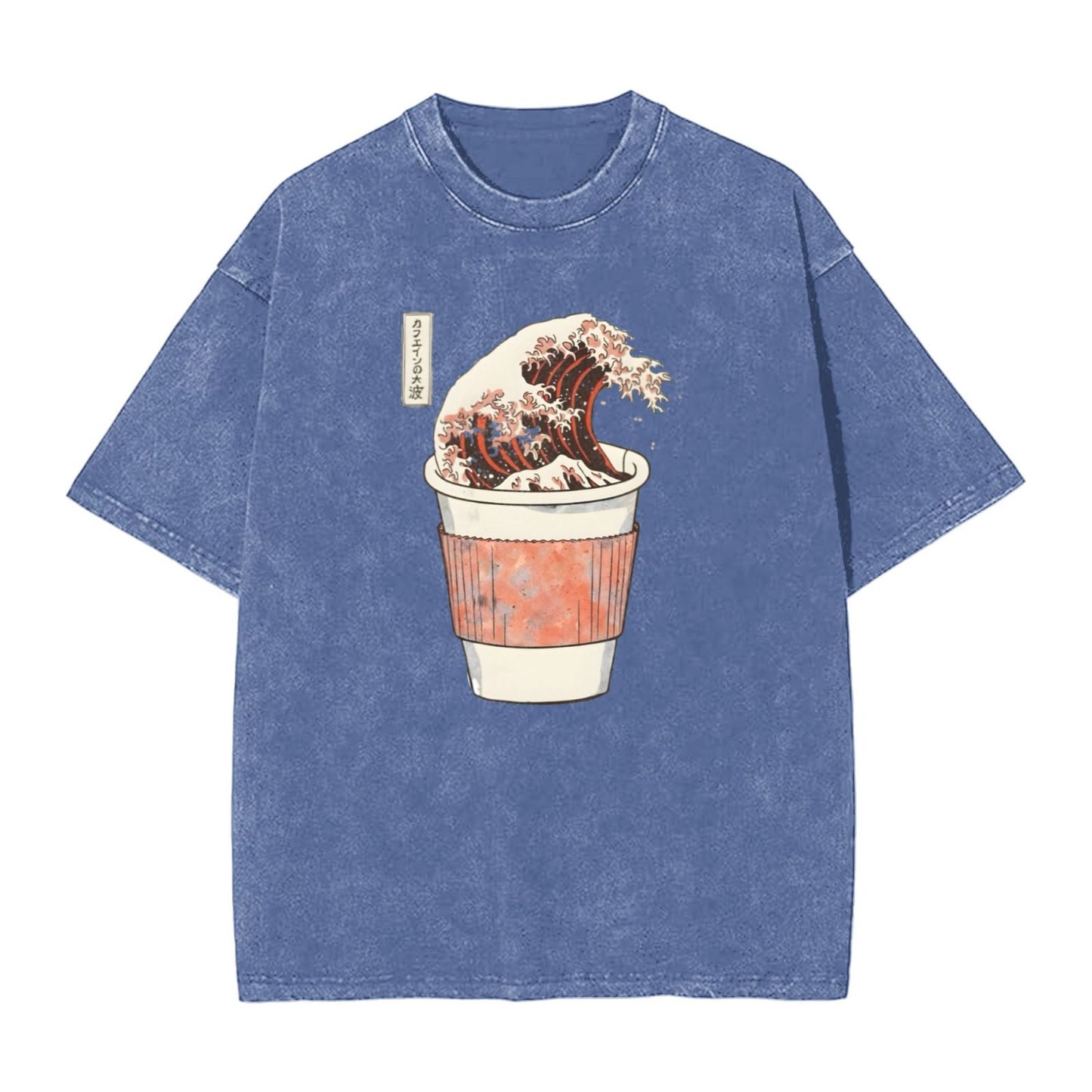 Osaka Lion Great Wave Of Coffee Third Washed T-Shirt