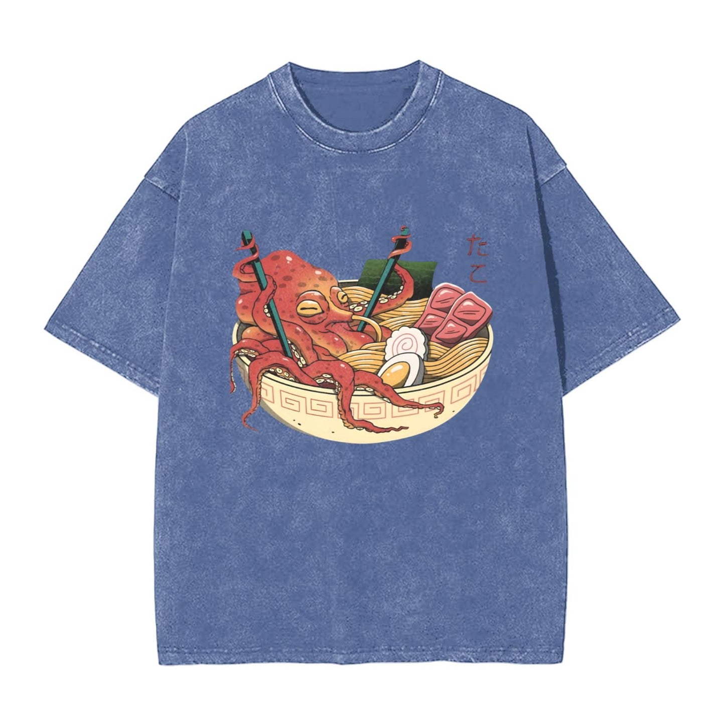 Osaka Lion Octopus And Ramen Washed T-Shirt