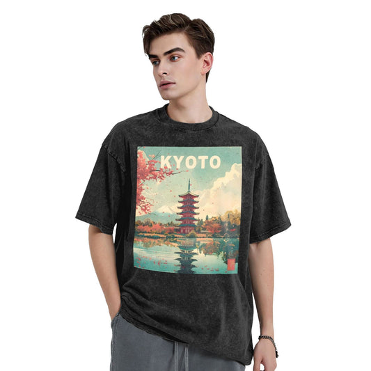 Osaka Lion Tokyo Scenery Washed T-Shirt