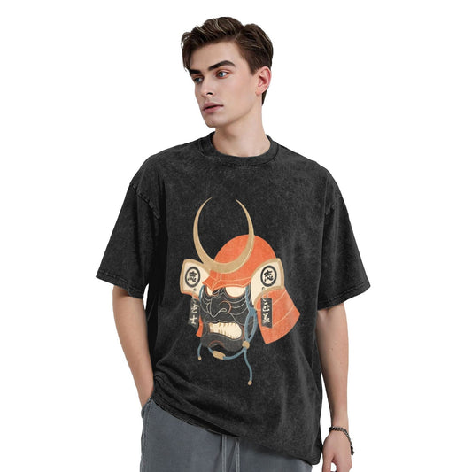 Osaka Lion Samurai Mask Washed T-Shirt