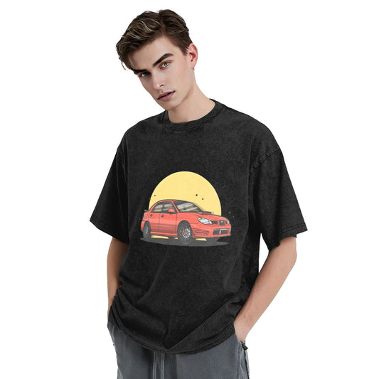 Osaka Lion Sunrise And Blue Car Washed T-Shirt
