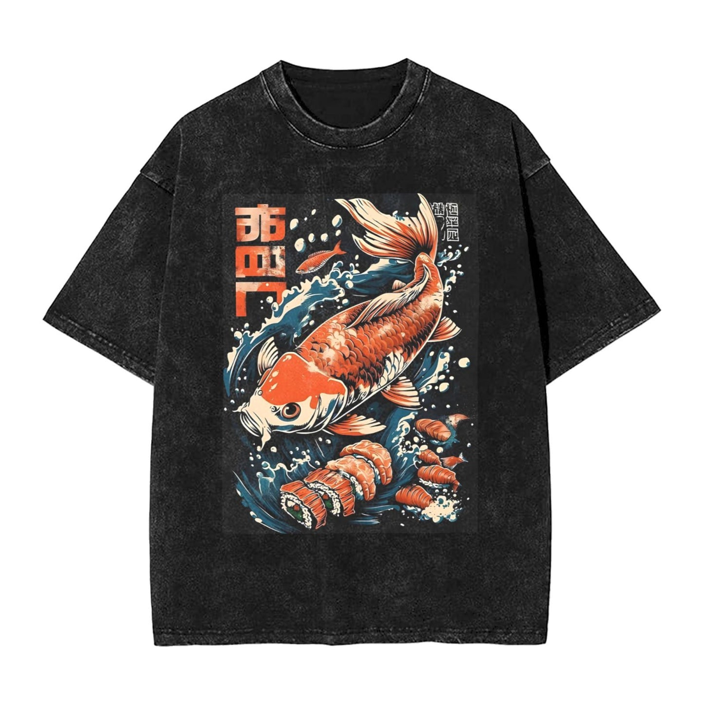 Osaka Lion Fish And Sushi Second Washed T-Shirt