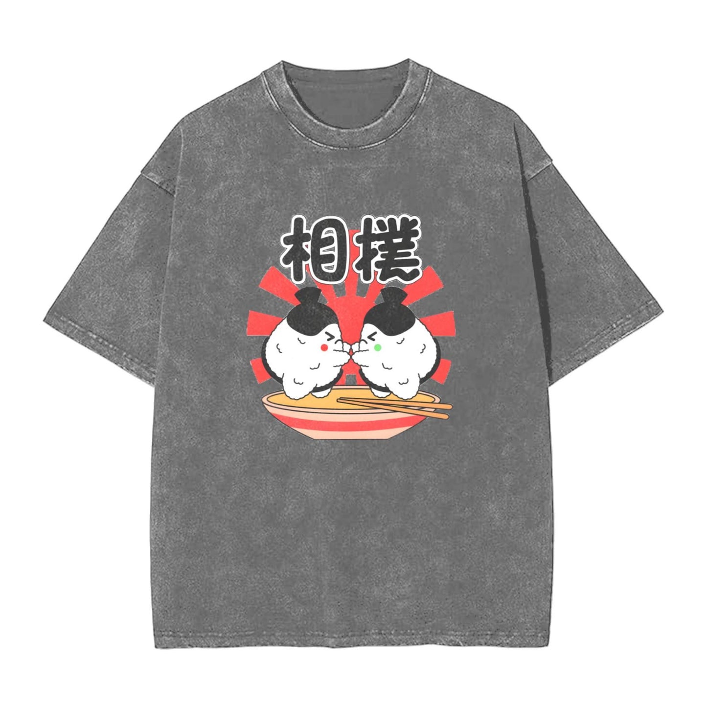 Osaka Lion Sumo Rice Balls Washed T-Shirt