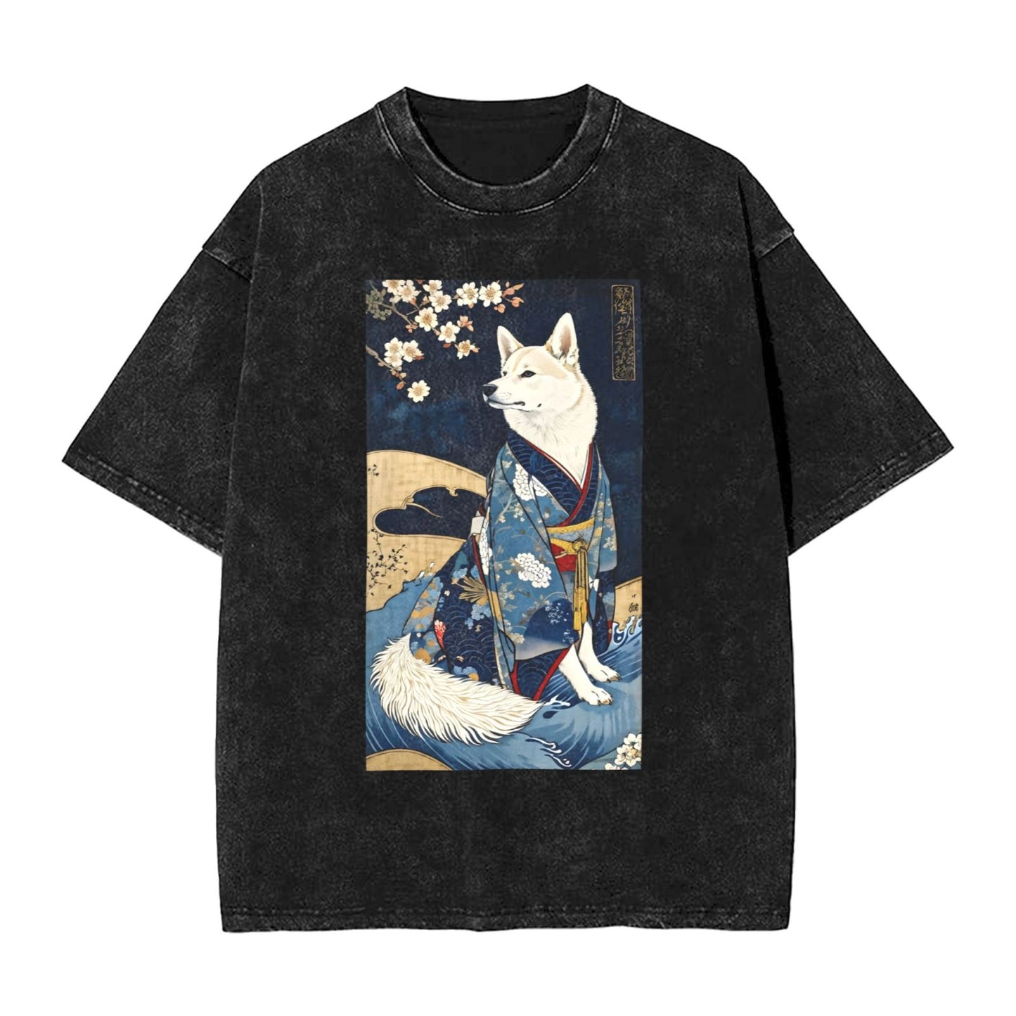Osaka Lion Yokai Dog Washed T-Shirt