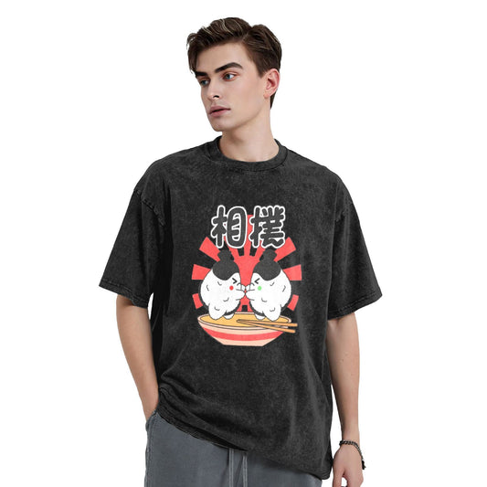 Osaka Lion Sumo Rice Balls Washed T-Shirt