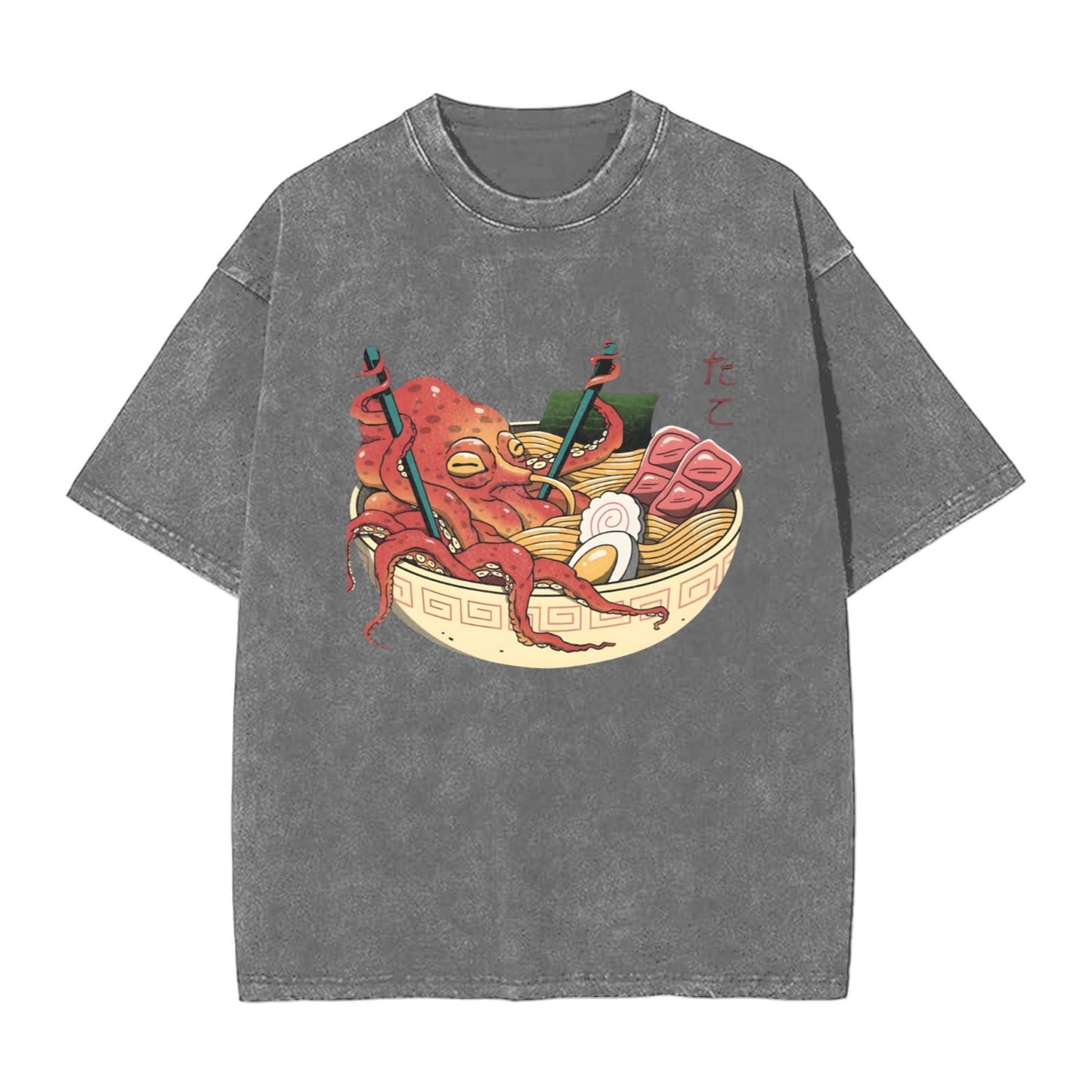 Osaka Lion Octopus And Ramen Washed T-Shirt