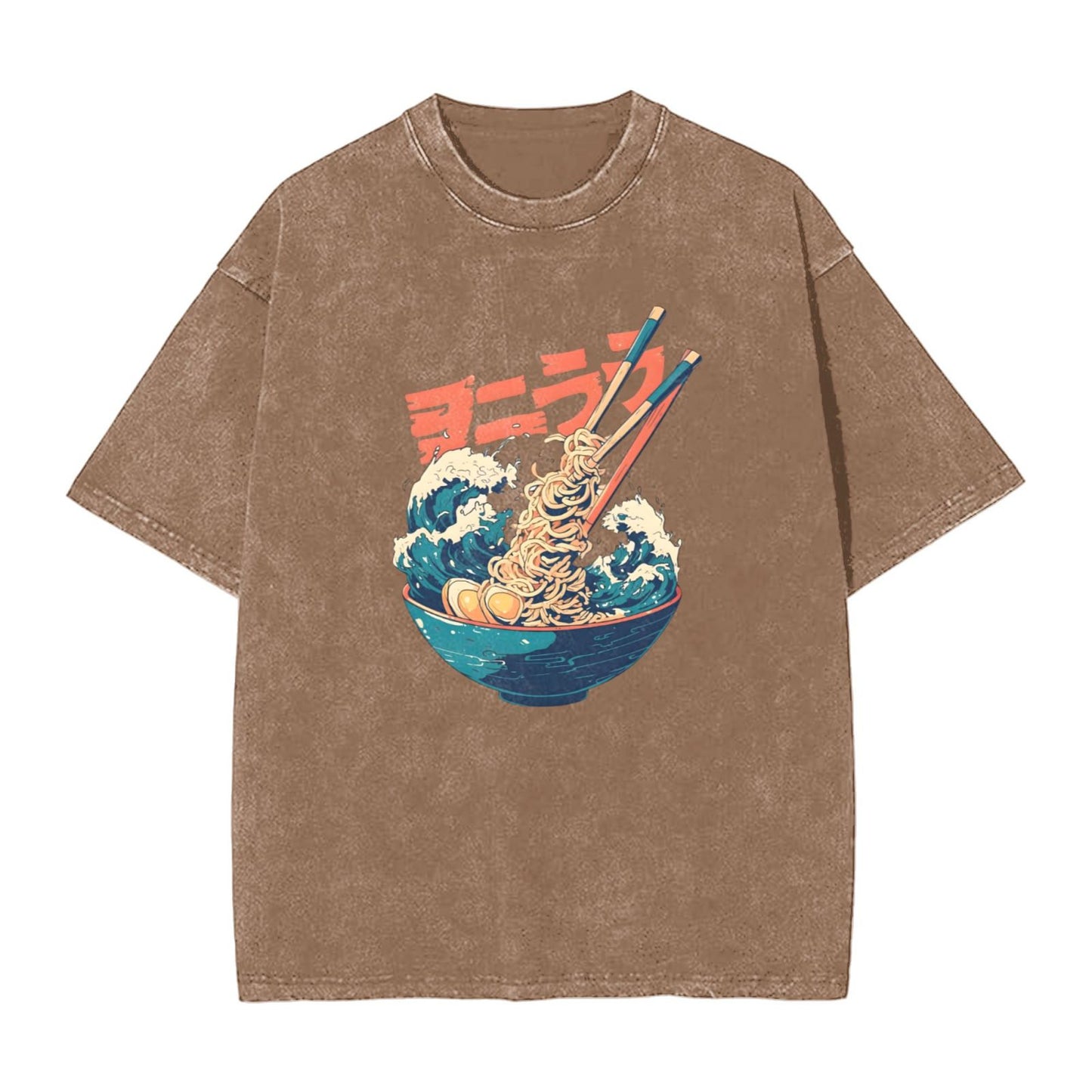 Osaka Lion Great Wave And Ramen Washed T-Shirt