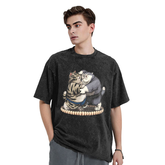 Osaka Lion Sumo Cats Washed T-Shirt
