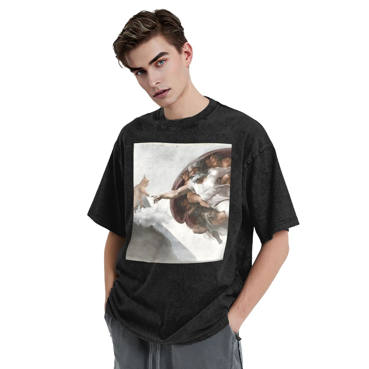 Osaka Lion The Creation of Cat Second Washed T-Shirt