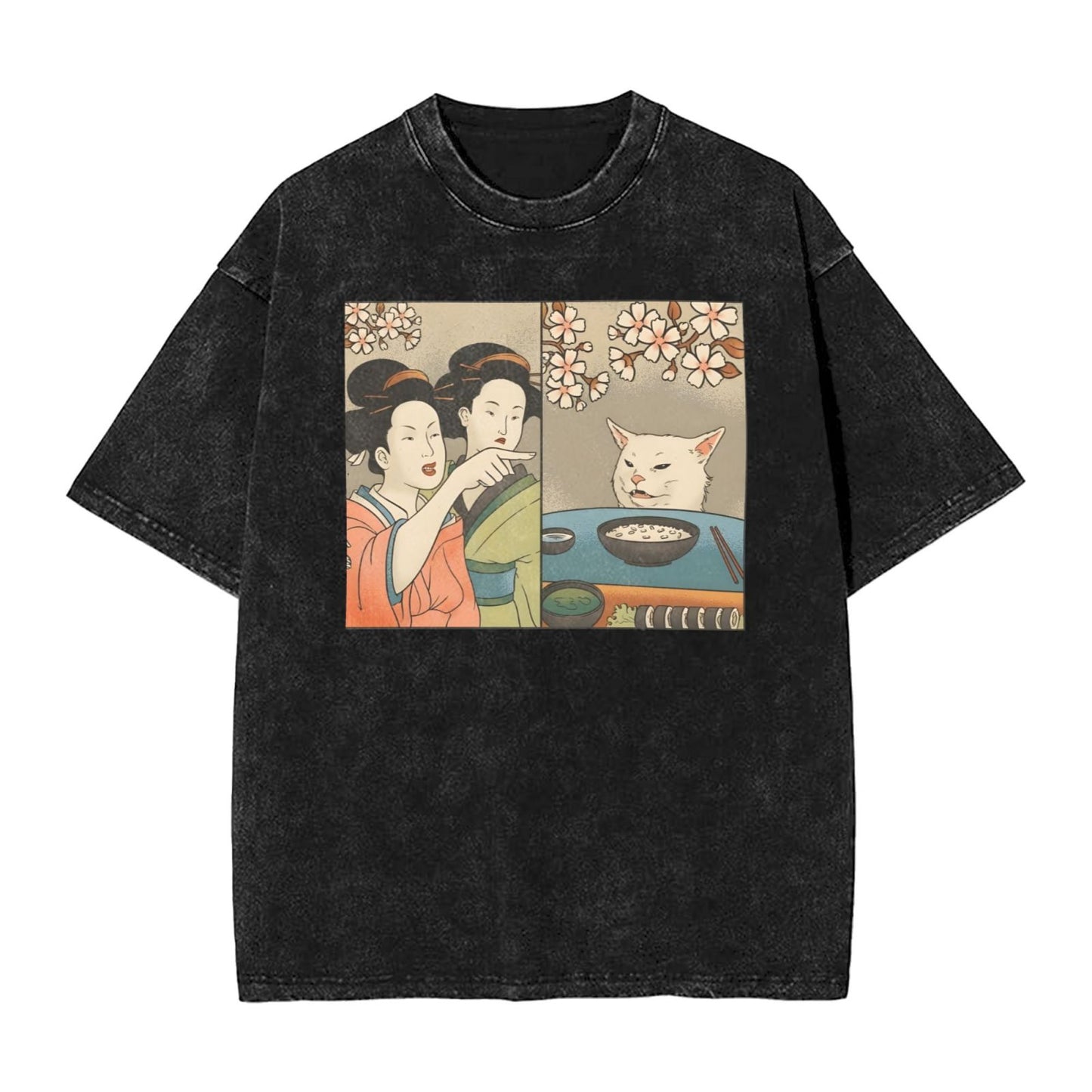 Osaka Lion Accused Cat Washed T-Shirt