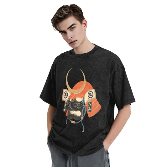 Osaka Lion Samurai Mask Washed T-Shirt