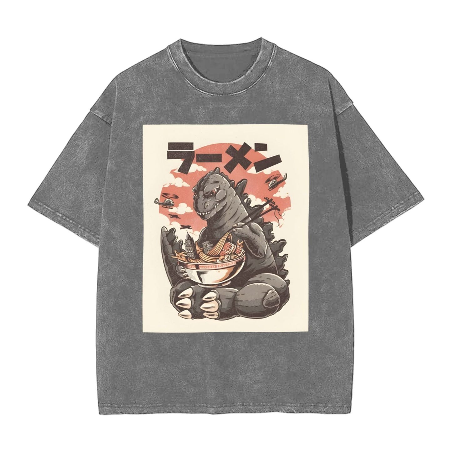 Osaka Lion Monsters And Ramen Washed T-Shirt